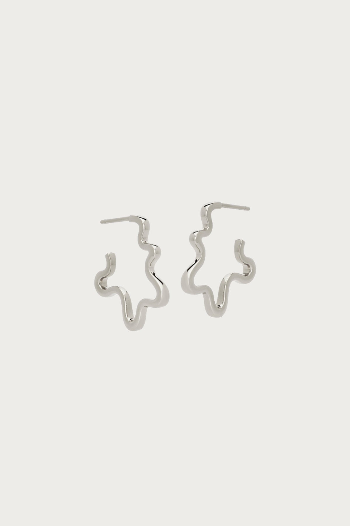 OYS Earring Wave  Silver Small