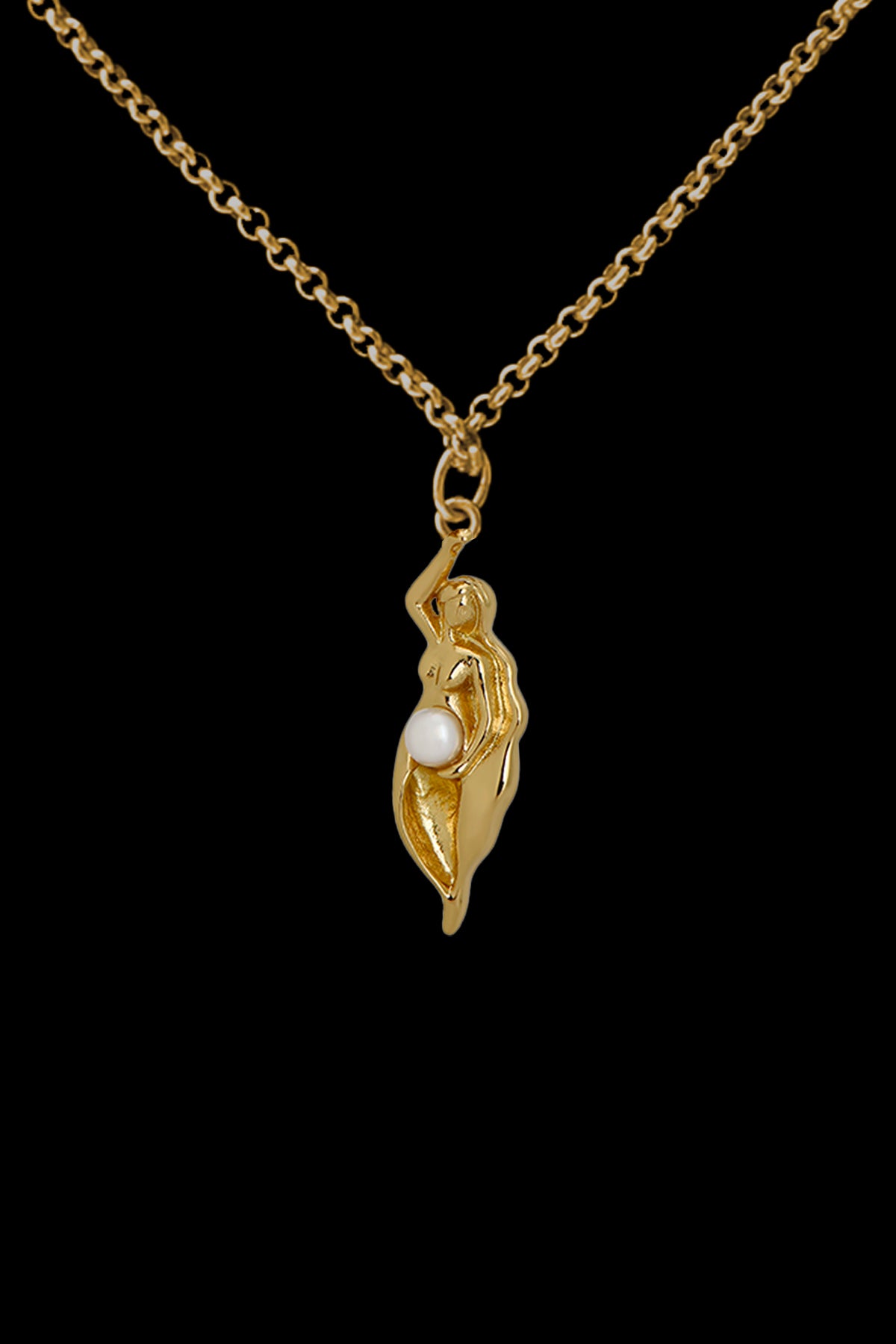 OYS GODDESS CHARM on CHAIN Gold